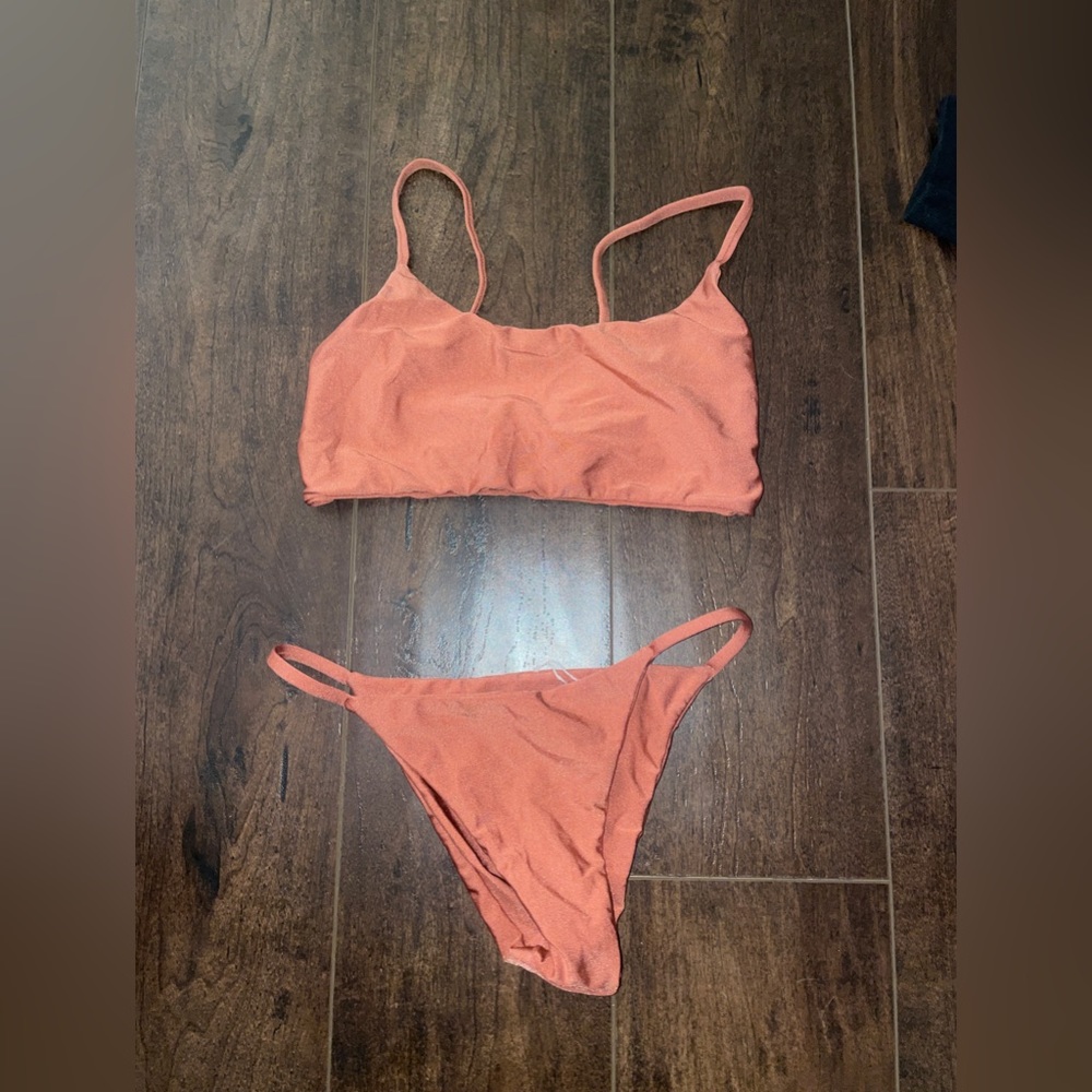 dan lorenzo bronze metallic bikini